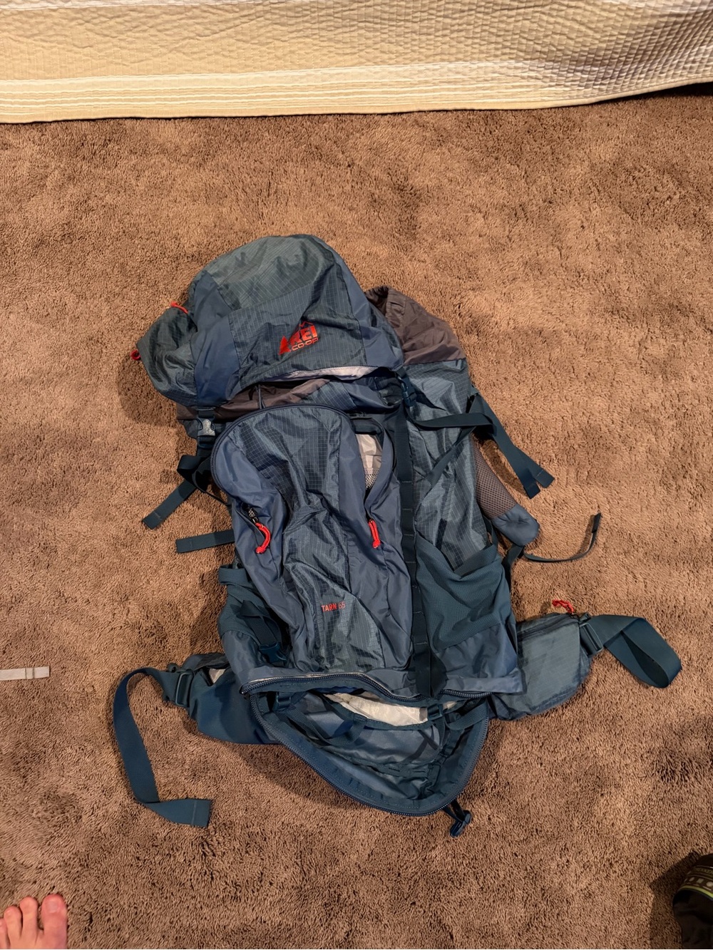 REI Tarn kid’s adjustable backpacking pack Blue Hiking Backpack